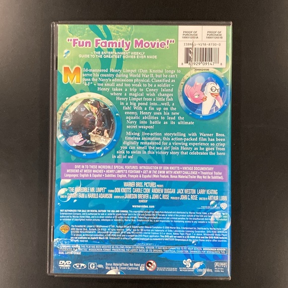 The Incredible Mr. Limpet - DVD - Picture 2 of 5